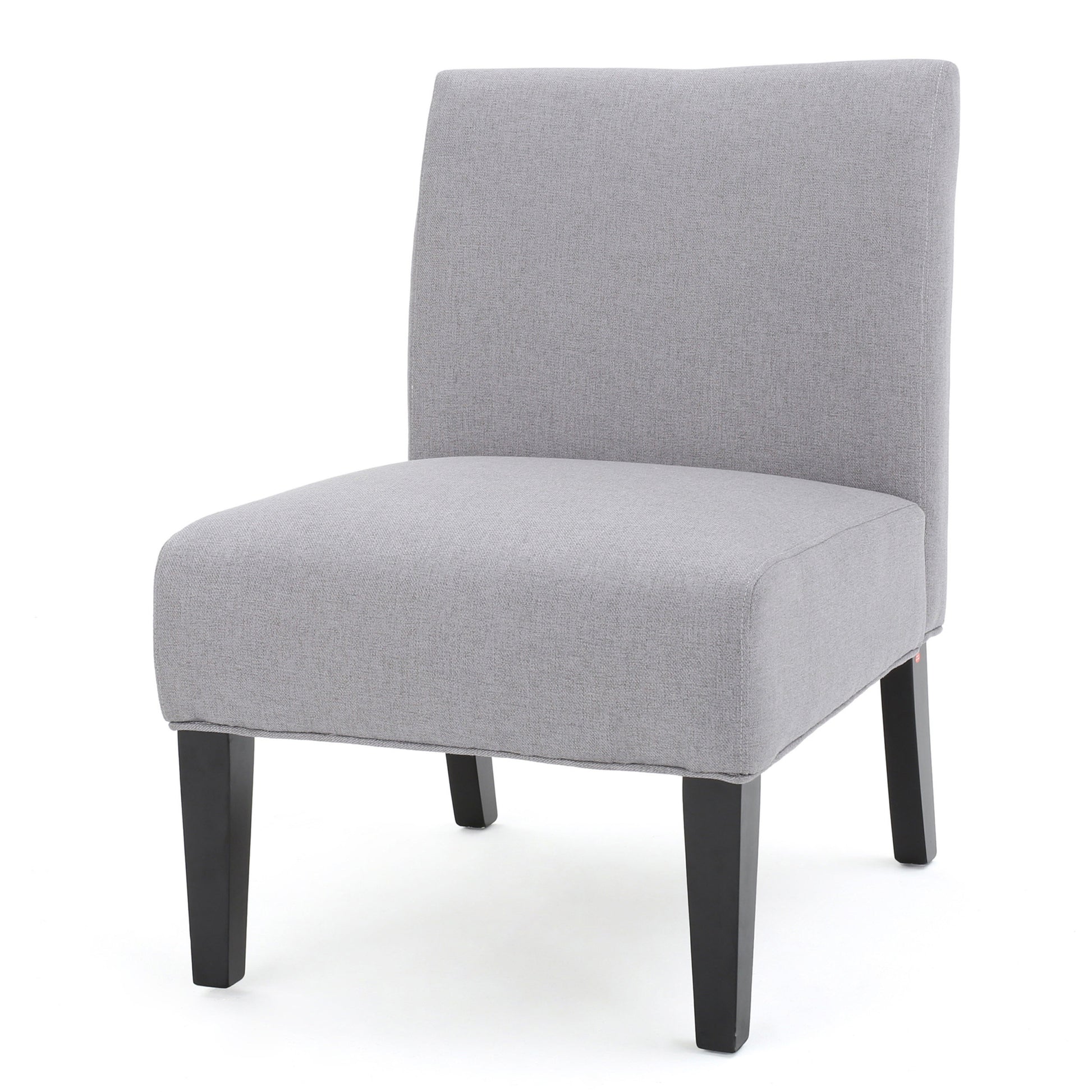 Accent Chair Light Grey Fabric