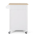 Kitchen Cart White Wood