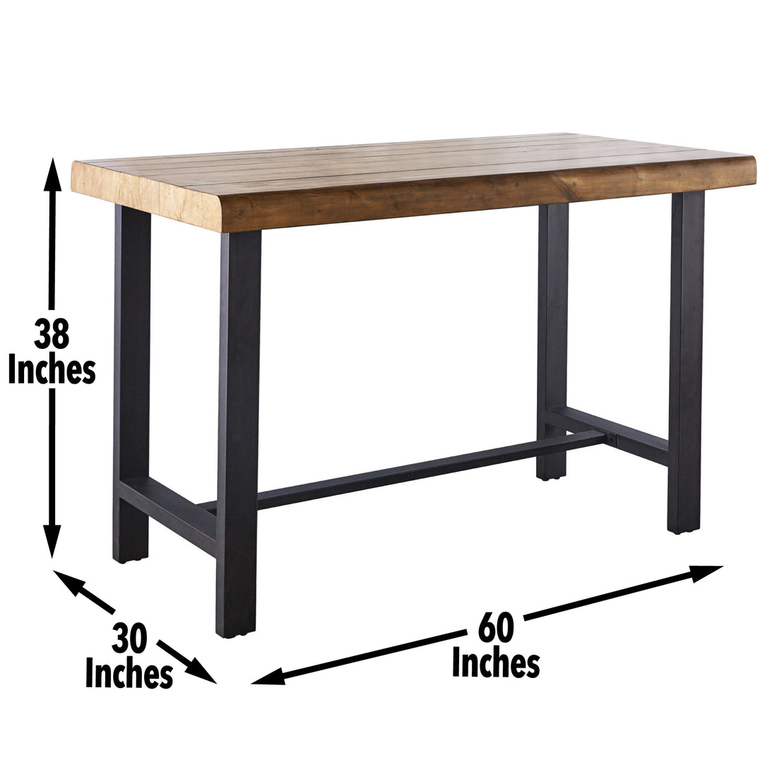 Landon Counter Table Dark Brown Dark Brown Iron