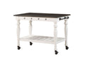 Joanna Kitchen Cart Two Tone White Wood