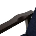 24.75'' Wide Wood Hand Manual Club Recliner Navy Blue Fabric