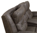 Aria Dual Power Loveseat With Console Brown Brown Fabric 2 Seat