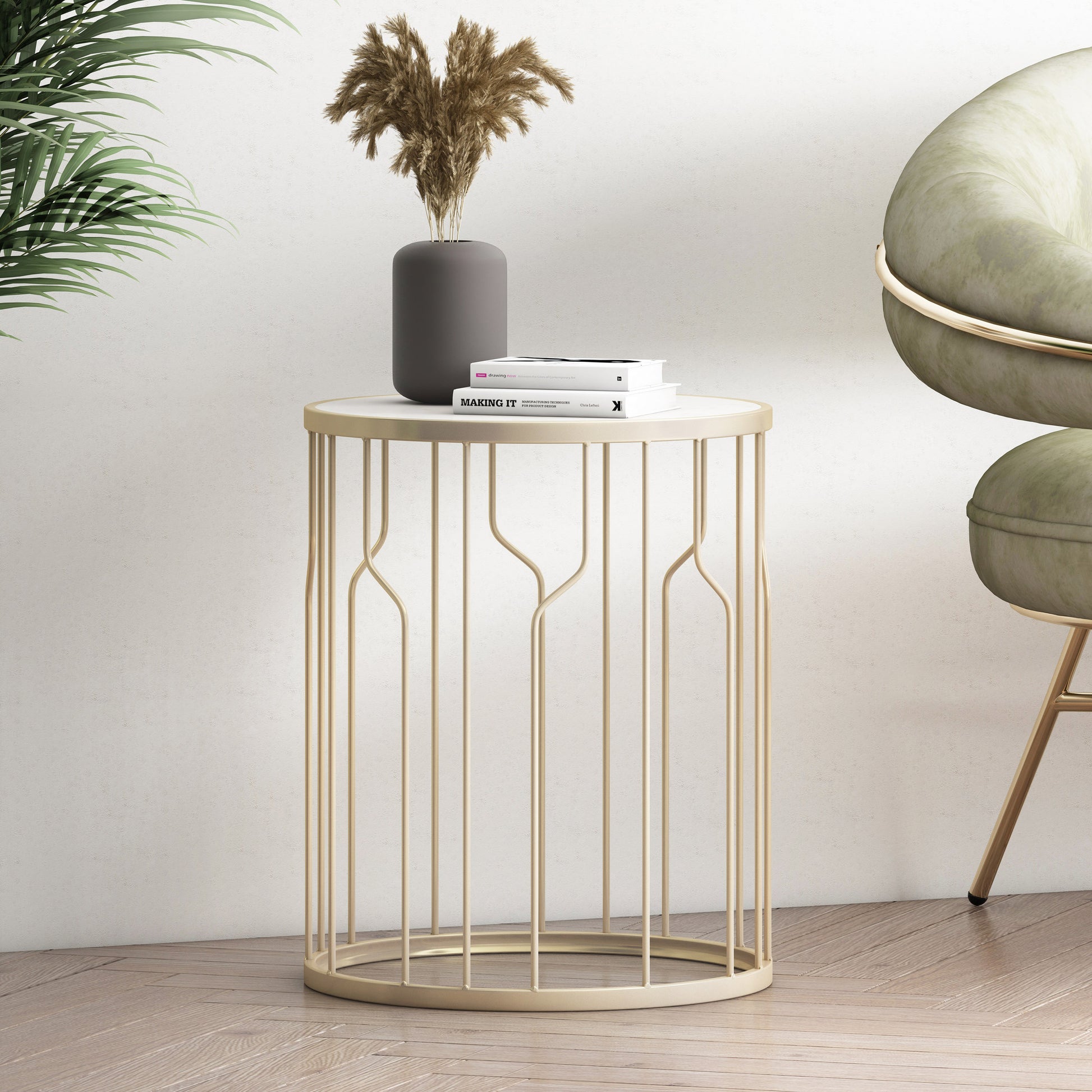End Table Champagne Iron