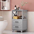 2 Drawer Cabinet Gray Mdf