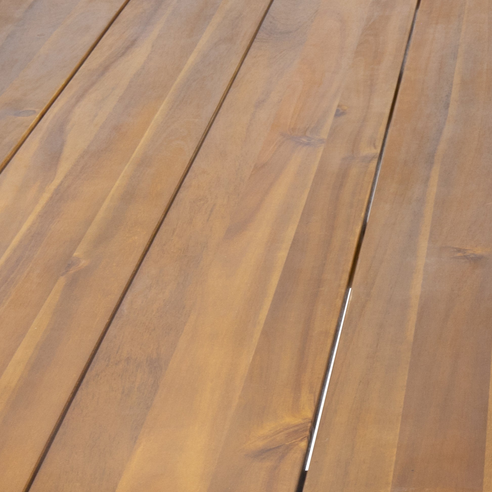 Zion Industrial Wood And Metal Rectangular Dining Table Teak Wood