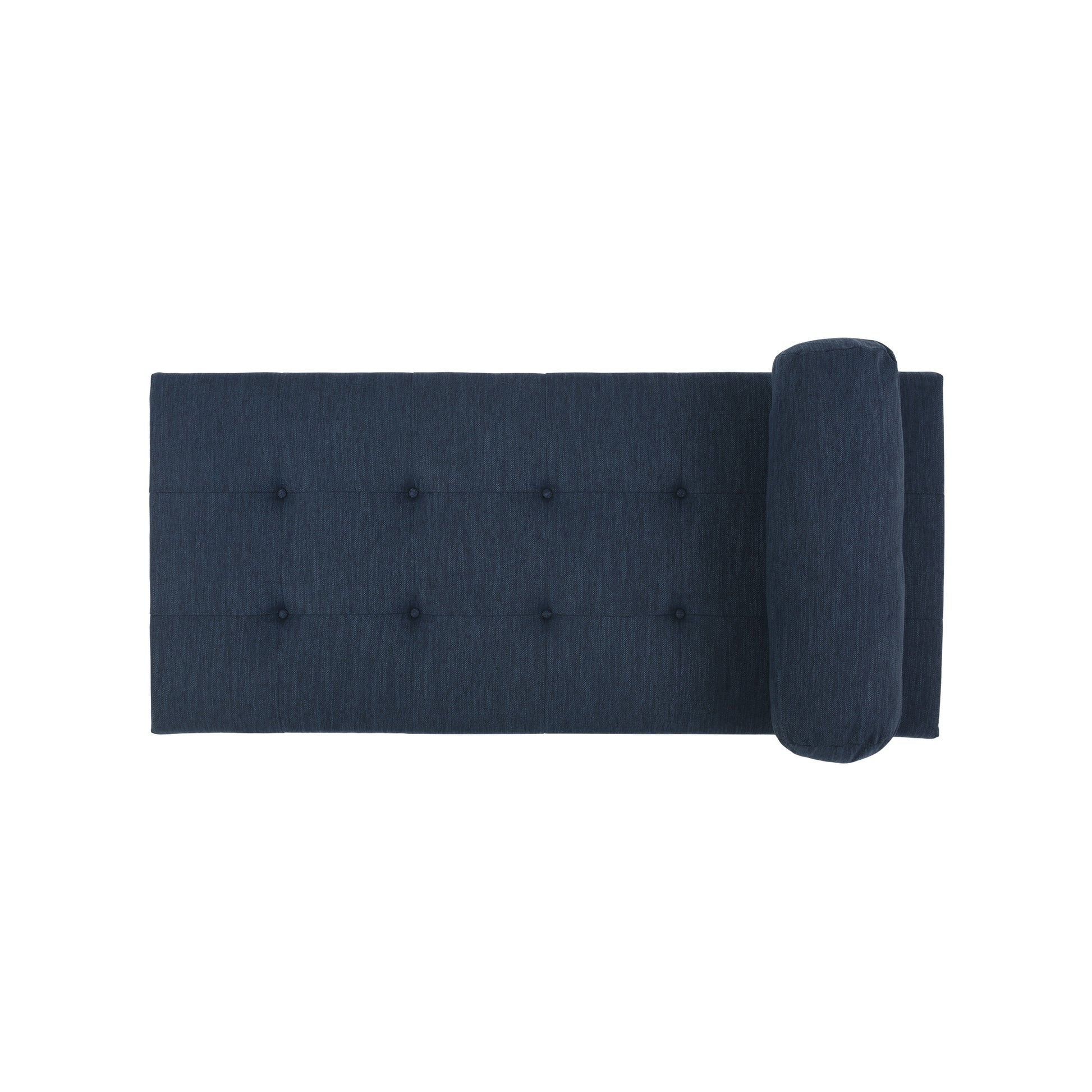 Chaise Lounge Navy Blue Fabric