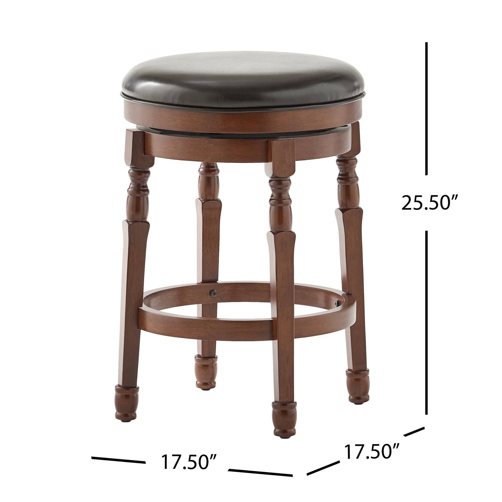 Counter Stool Brown Leather