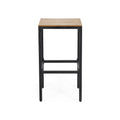 Ezra Barstool Teak Black Acacia Wood