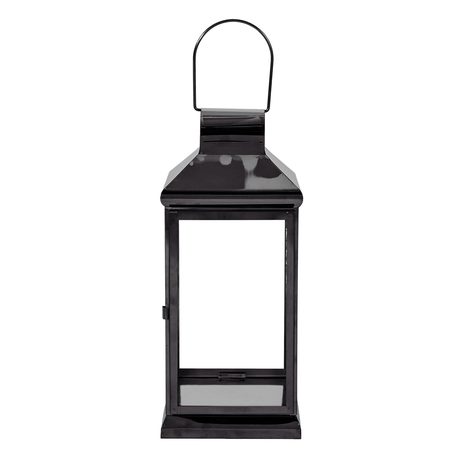 Walter 16"H Stainless Steel Lantern Black Stainless Steel