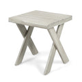 Side Table Light Grey Wood