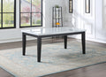 Sterling Faux Marble Top Dining Table White White Wood