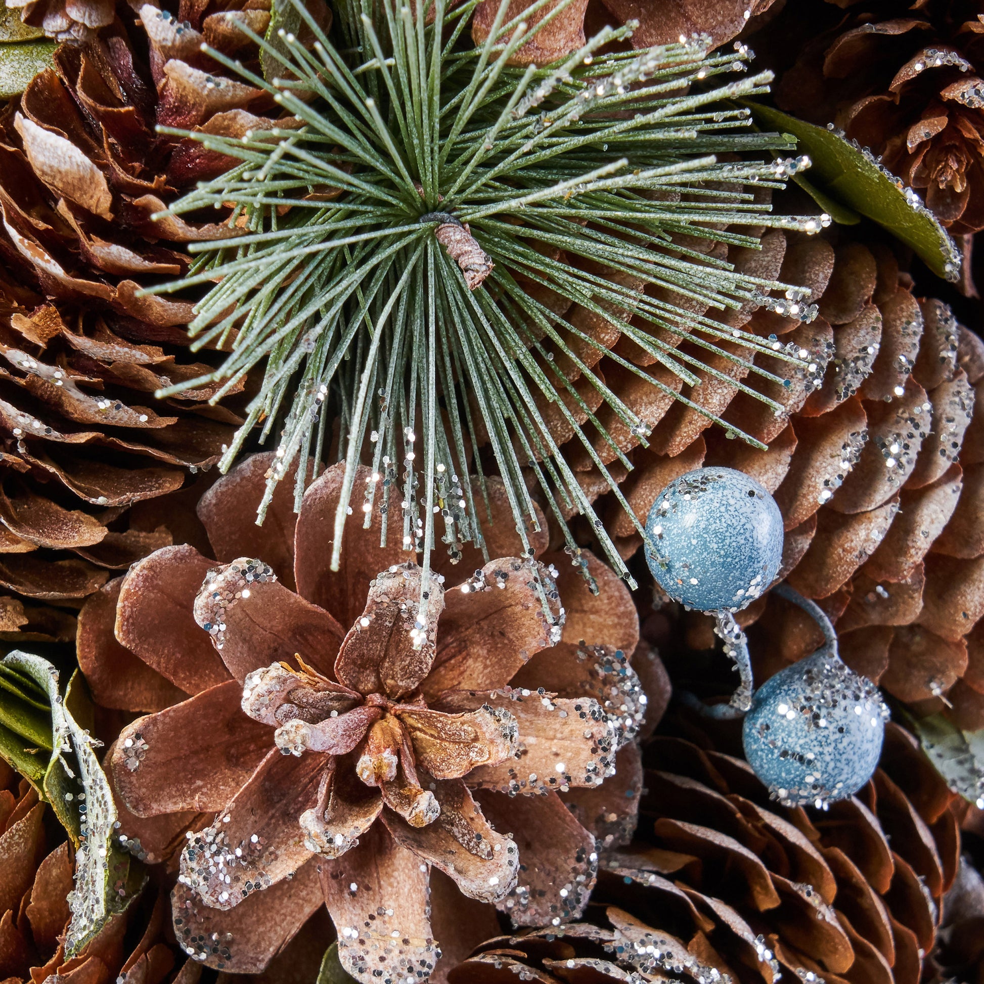 Pine Cone Table Top Tree Natural White Foam