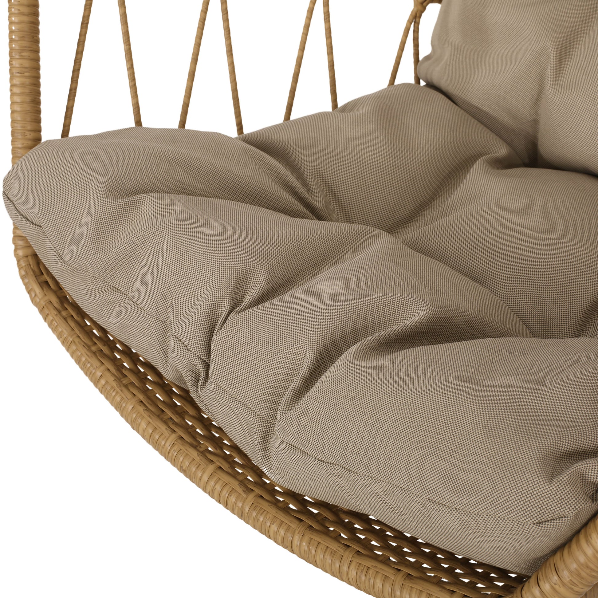 Allegra Hanging Chair Brown Fabric