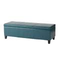 Glouster Storage Ottoman V2 Teal Pu