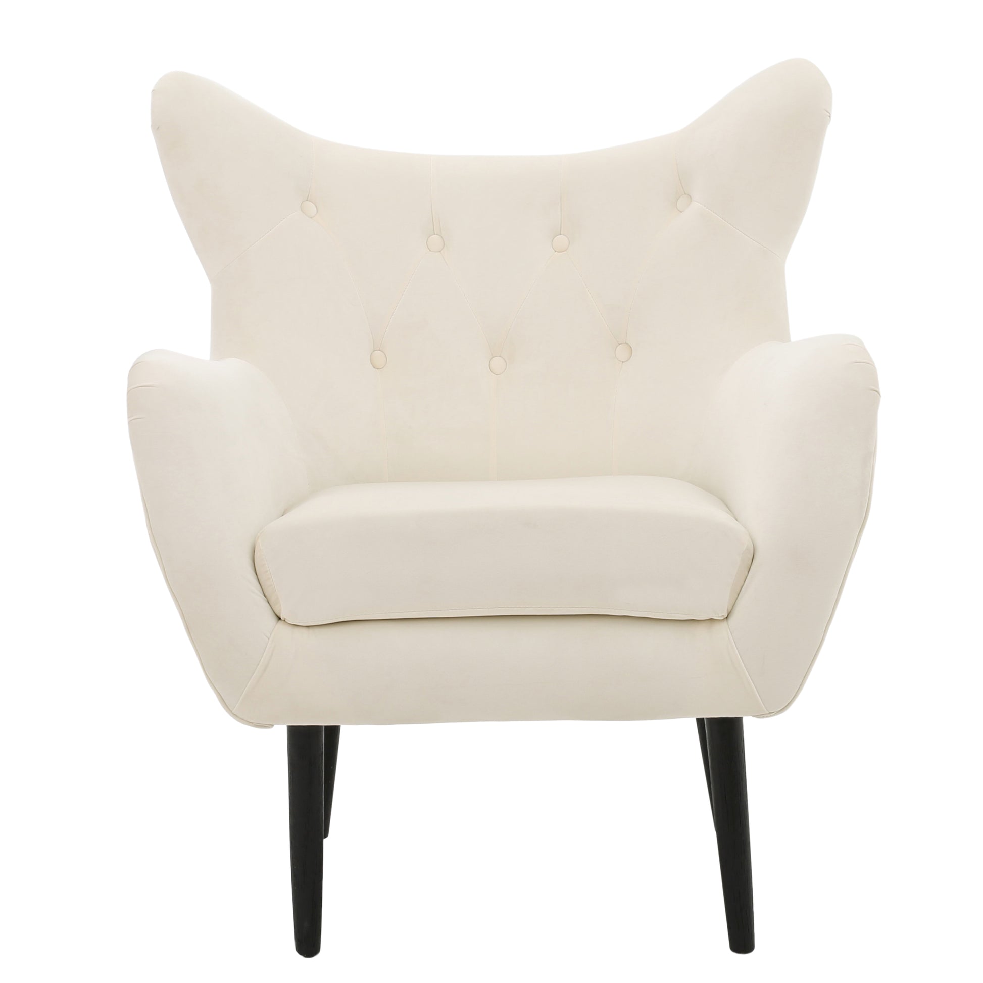 Arm Chair Ivory Velvet