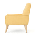 Brooke Retro Chair Kd Yellow Fabric