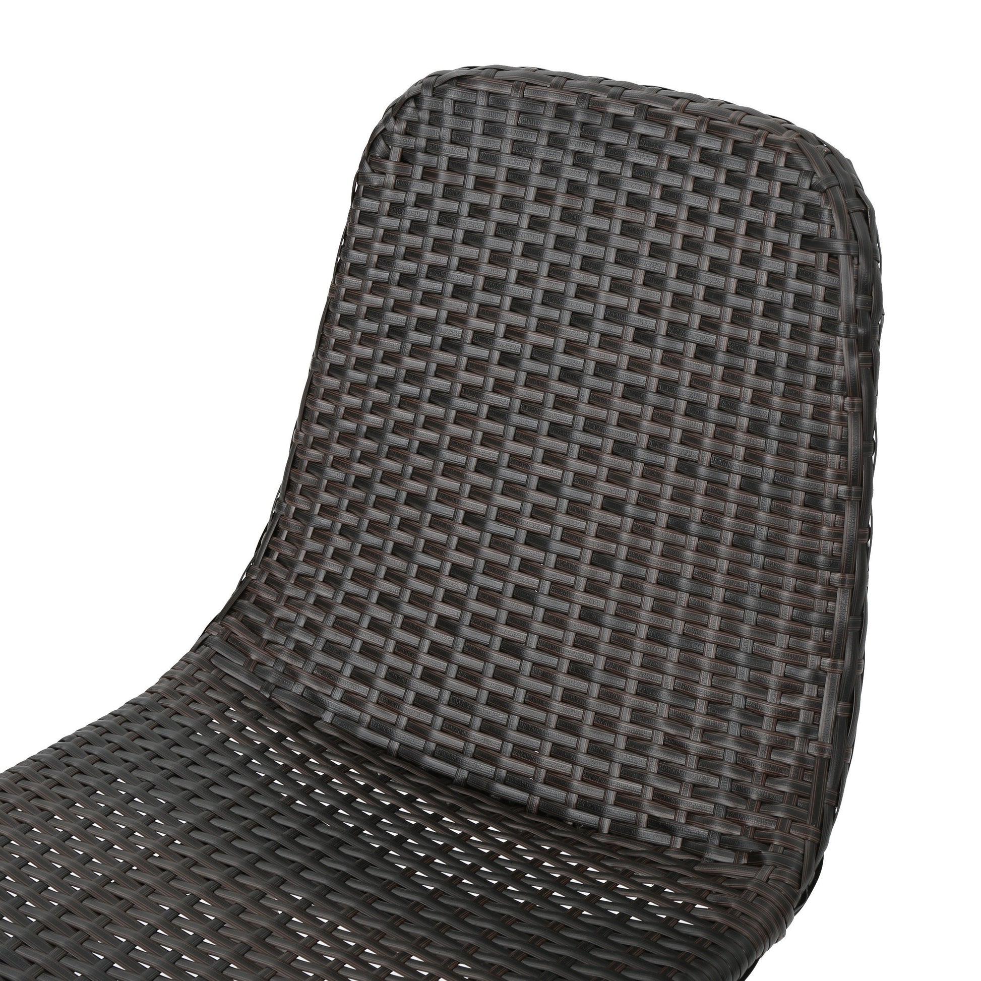 Gila Dining Chair With Powder Coated Legs Brown Multi Rattan