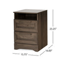 Delaney2 Drawer Nightstand Walnut Mdf