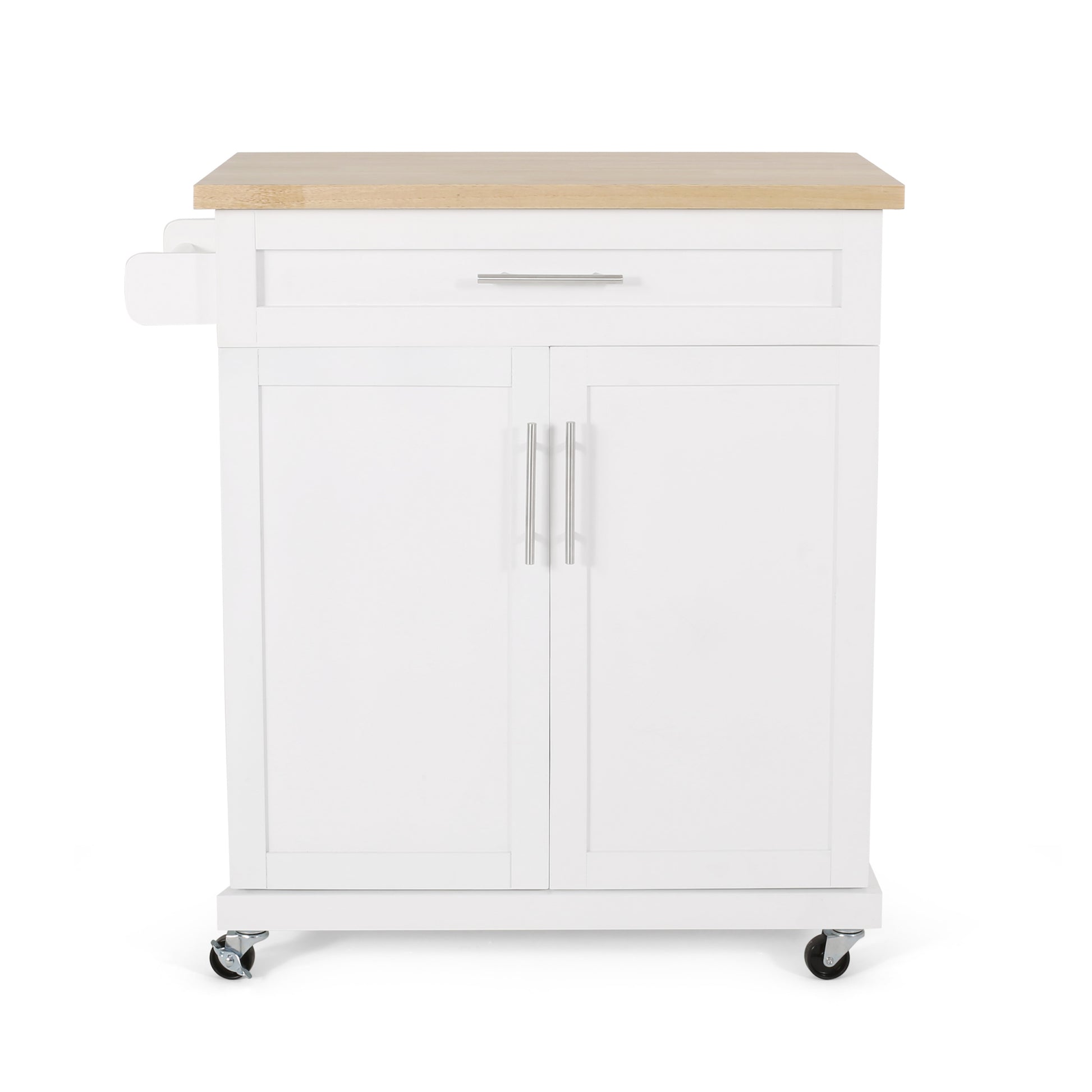 Kitchen Cart White Wood