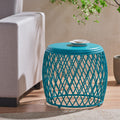 Alamera 19.75 Side Table Teal Iron