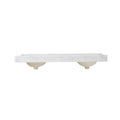 61'' Cararra White Marble Vanity Top&Ceramic Sink White Marble Marble