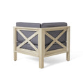 Brava X Back Corner Chair, Light Grey Dark Gray Acacia Wood