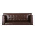 3 Seater Sofa Dark Brown Pu