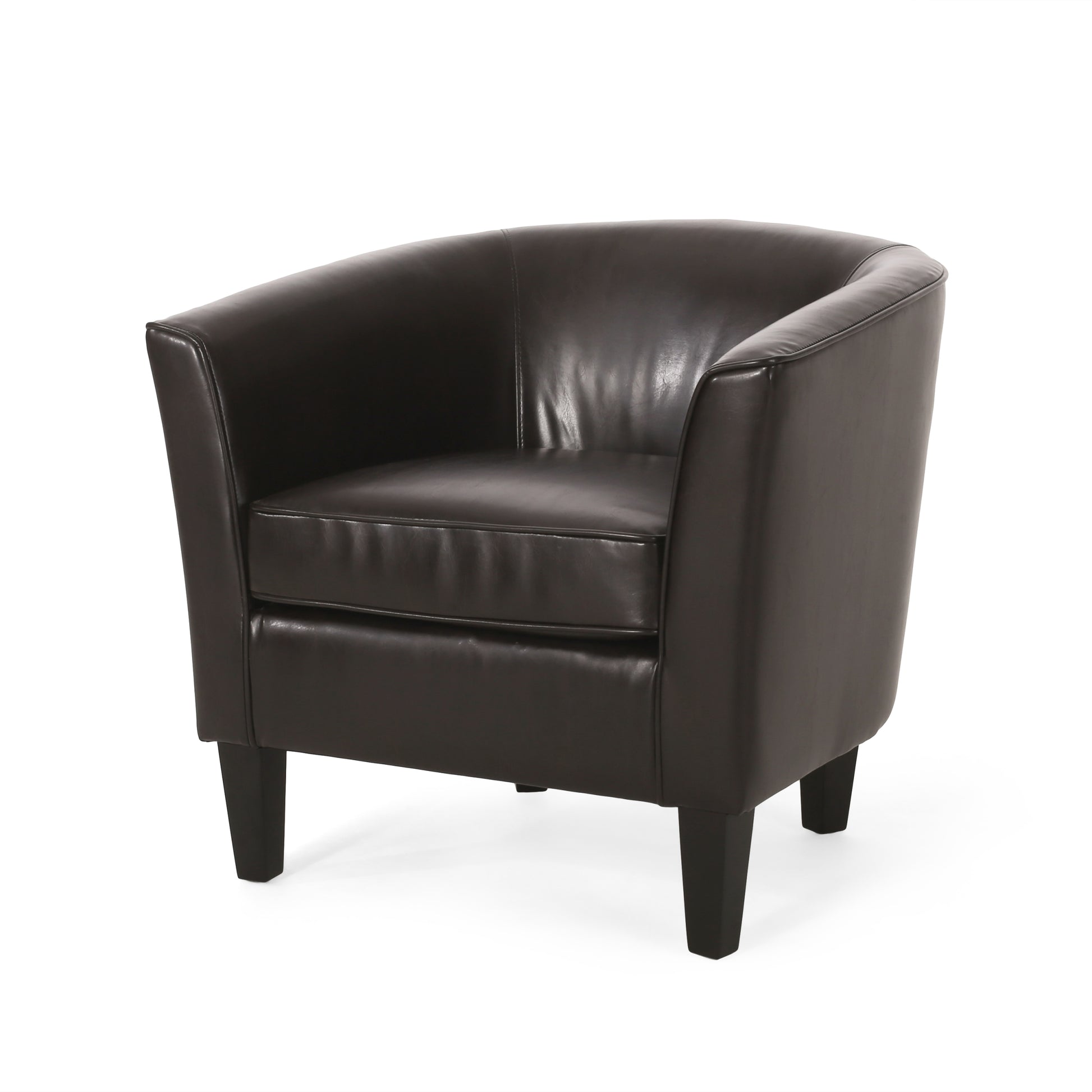 Club Chair Brown Pu