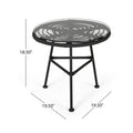 Orlando Side Table Grey Iron Plastic