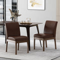 Dining Chair Dark Brown Rubber Wood