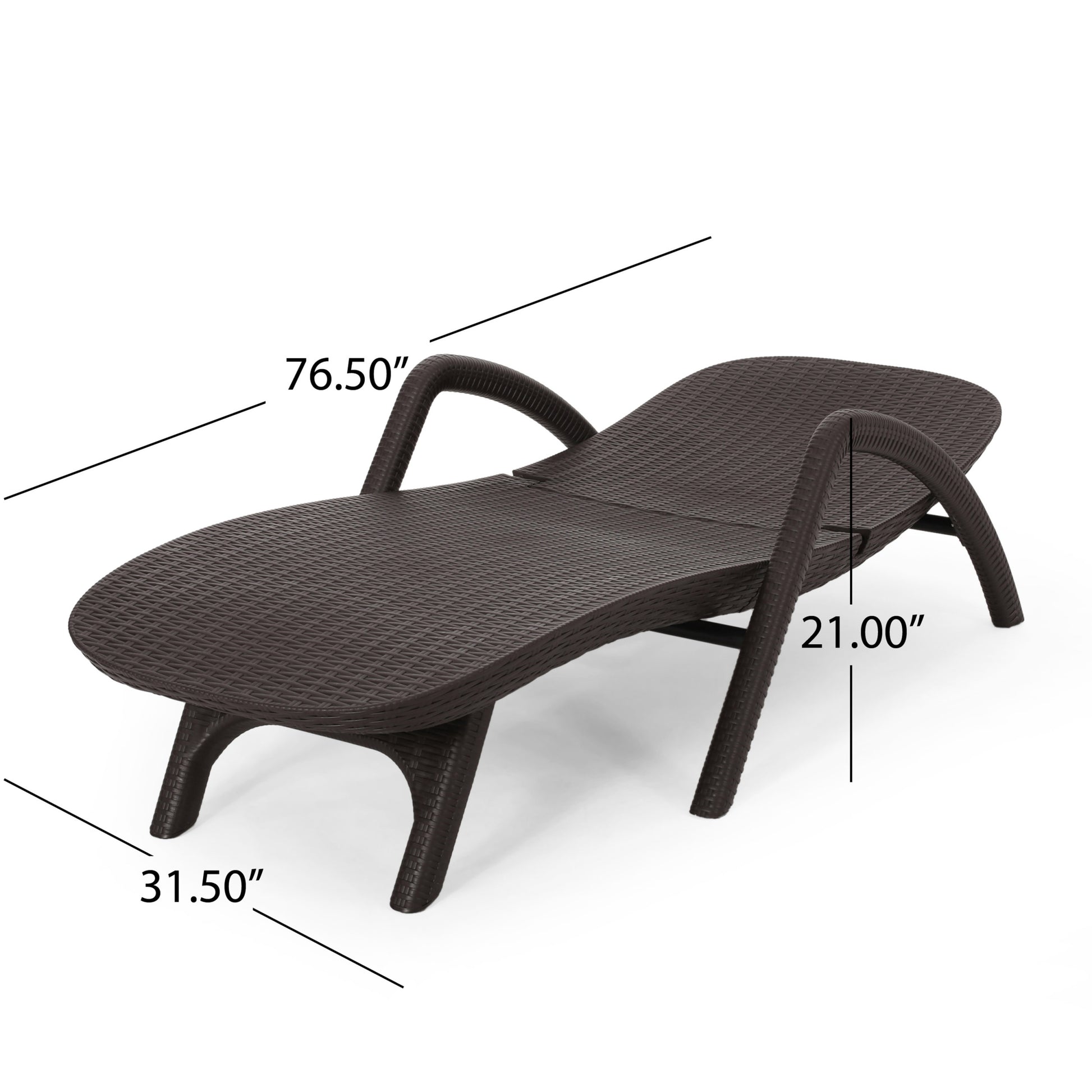 Mikael Chaise Lounge Dark Brown Polypropylene