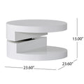 Modernesque Rotating Coffee Table 3 White Mdf