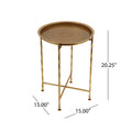 Cb Tray Table Gold Iron