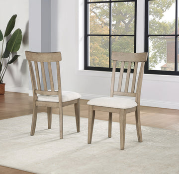 Napa Side Chair Set Of 2 Sand Light Brown Wood