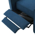 Navy Blue Fabric Push Back Chair For Elegant Home D Cor Navy Blue Fabric