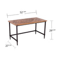 Lawrenny Reclaimed Solid Wood Desk Black Solid Wood