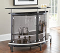 Ariana Bar Table Or Server Black Black Tempered Glass