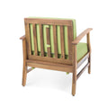 Perla Club Chairs Set Of 2, Green Green Acacia Wood