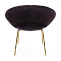 Leisure Chair Black Berry Velvet