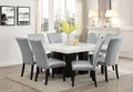 Camila Pu Dining Chair Set Of 2 Silver Silver White Faux Leather