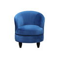 Sophia Swivel Chair Velvet Blue Blue Wood