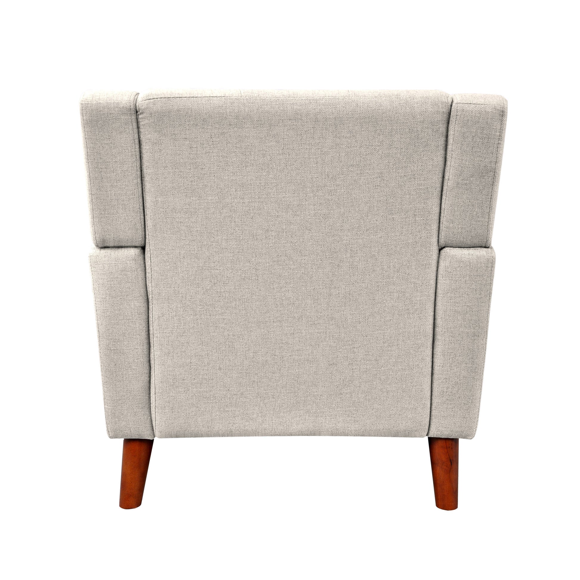 Mid Century Modern Armchair Beige Fabric