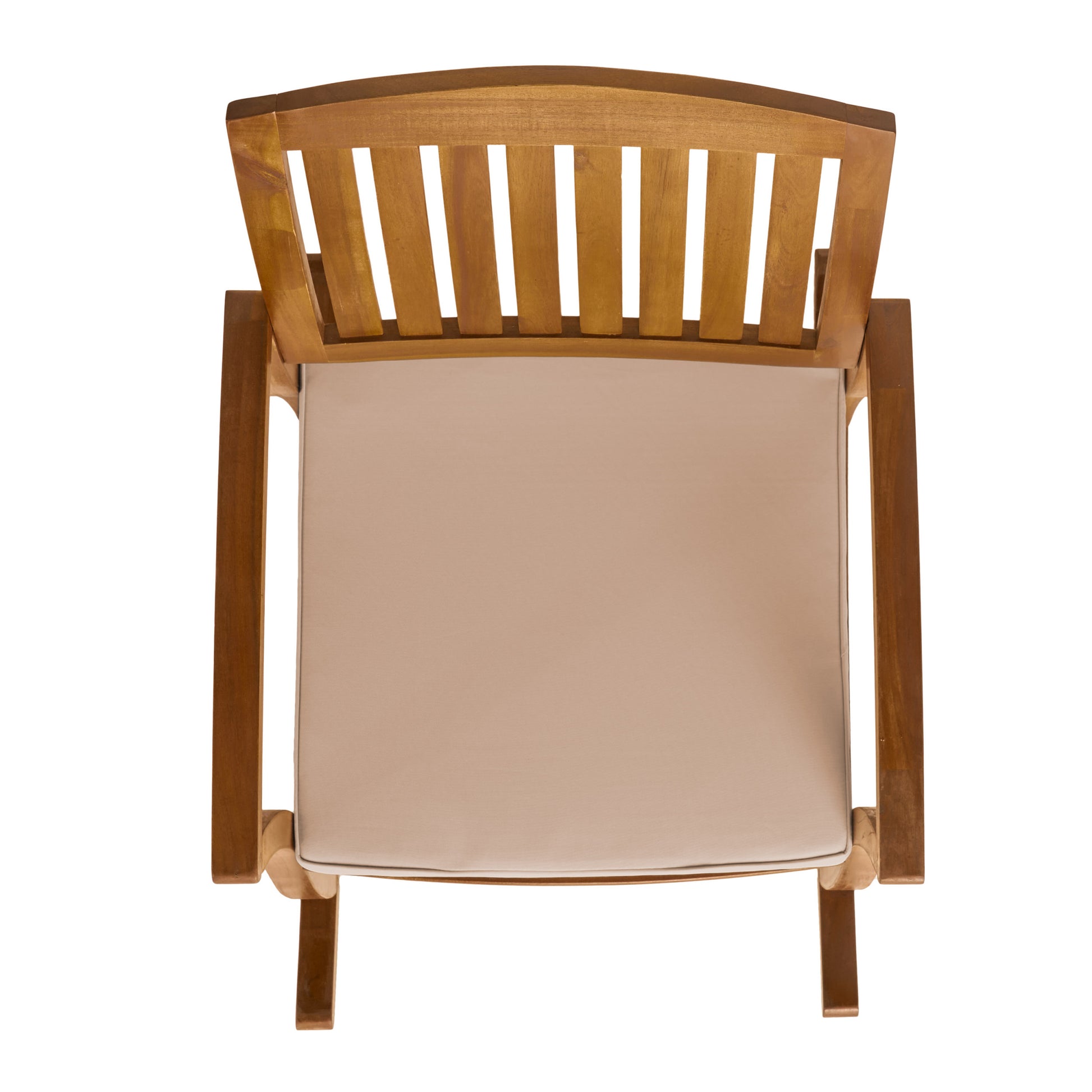 Selma Rocking Chair With Cushion Natural Cream Wood