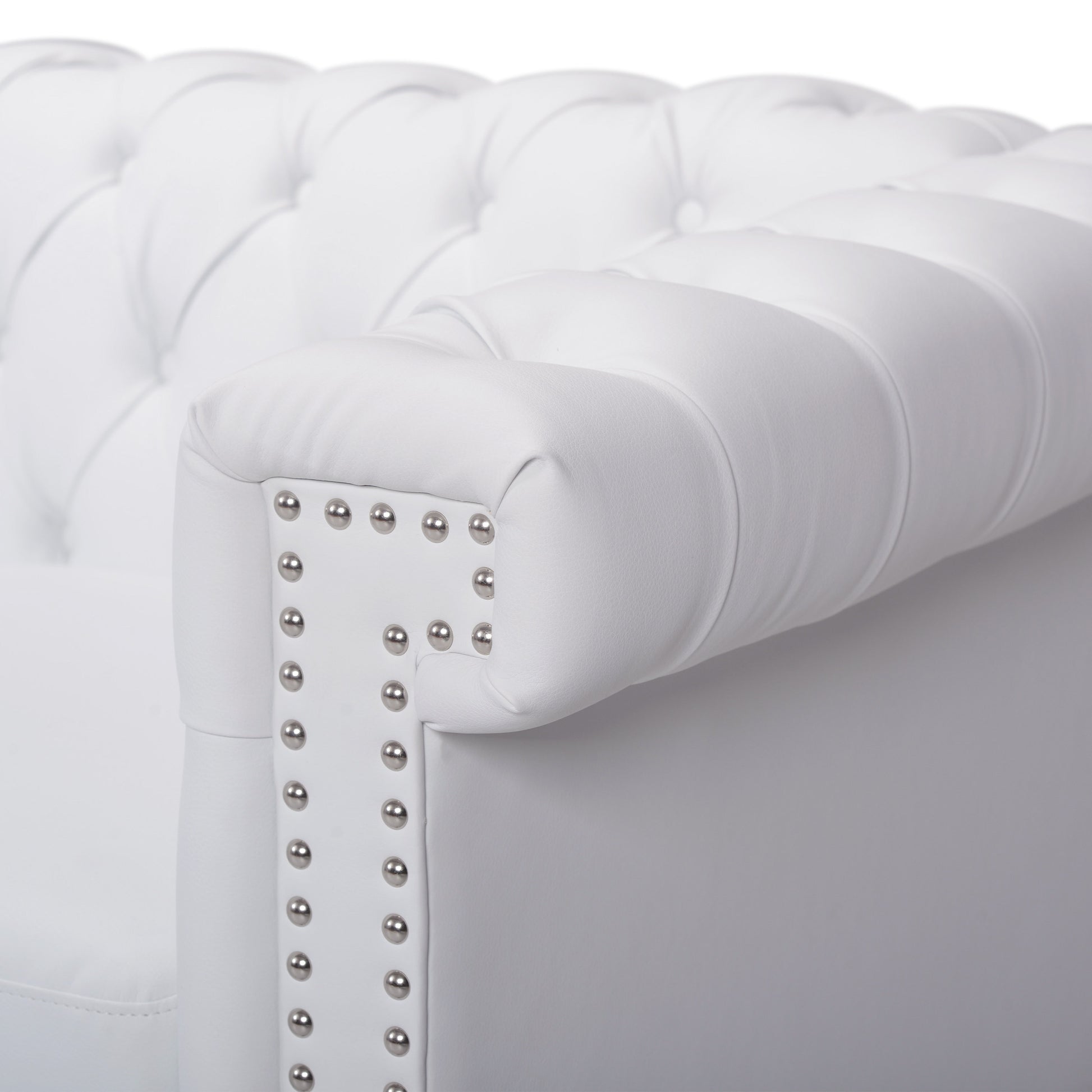 Sofa 3 Seater White Pu