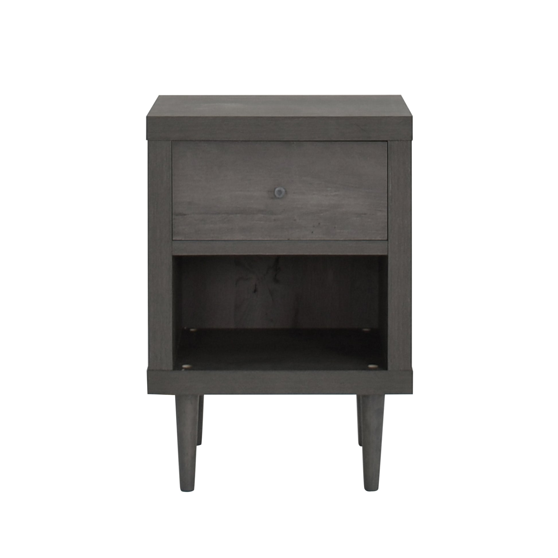 1 Drawer Nightstand Grey Mdf