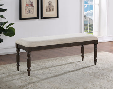 Hutchins Dining Bench Dark Brown Dark Brown Wood