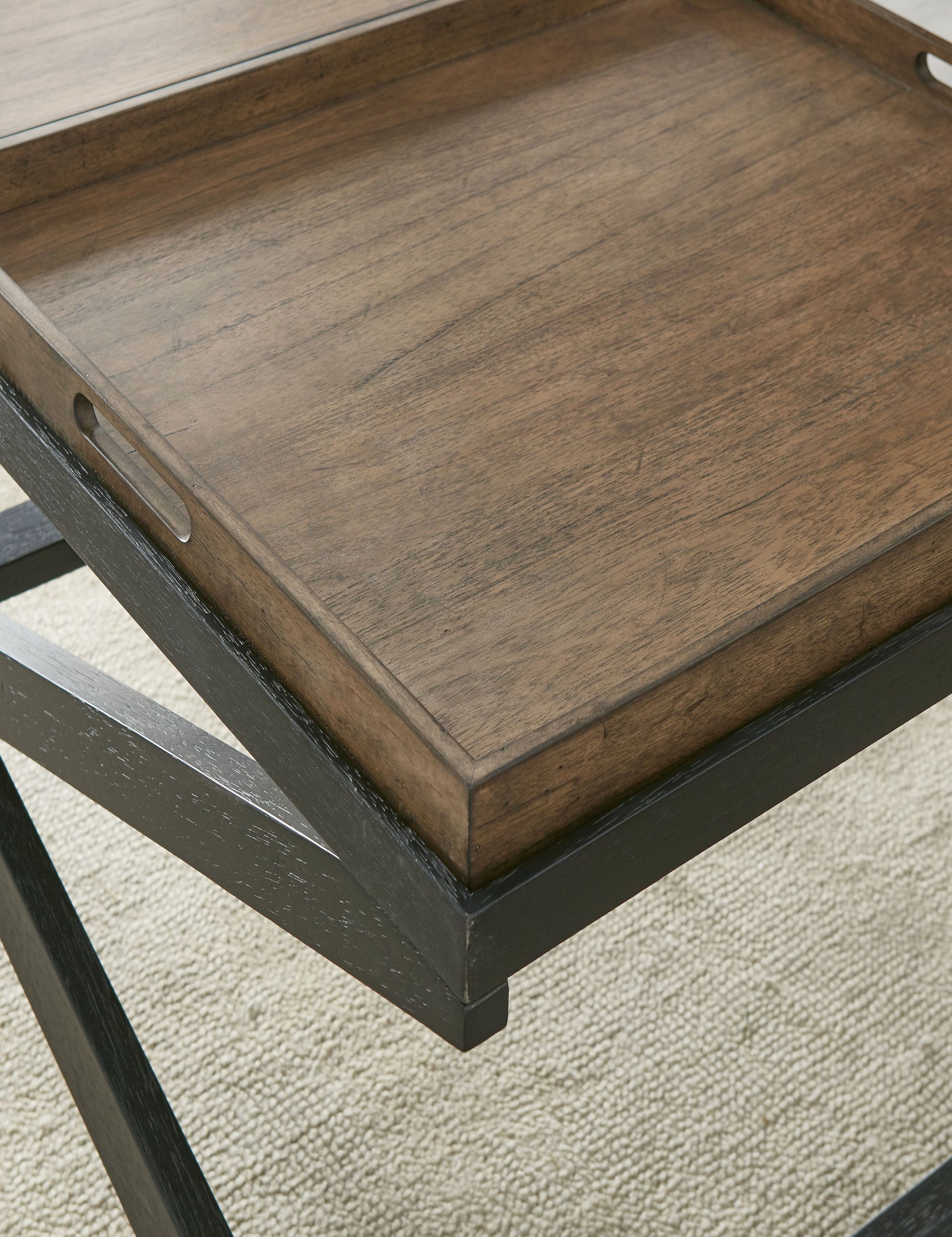Topeka Cocktail Table Brown Brown Wood
