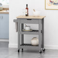 Kitchen Cart Grey Wood