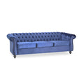 Sofa 3 Seater Blue Velvet