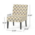 Accent Chair Grey Multi Fabric